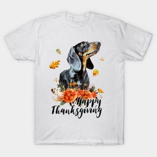 Happy Thanksgiving Dachshund Lovers Gifts T-Shirt